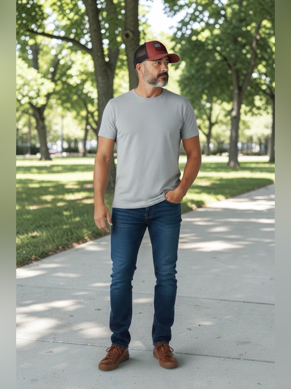 Columbia Tree Flag Mesh Flexfit Fitted Baseball Cap - Picture 7 of 9